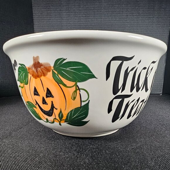 Vintage Clay Design, Halloween Fall Pottery Bowl, Candy Or Serving Bowl - Picture 1 of 10